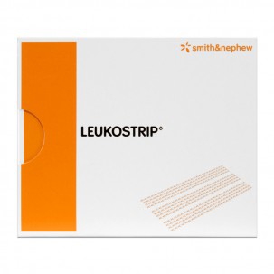 Leukostrip 4 mm x 38 mm: strisce adesive porose per la chiusura di ferite (scatola da 50 bustine da otto strisce -400 unità-)